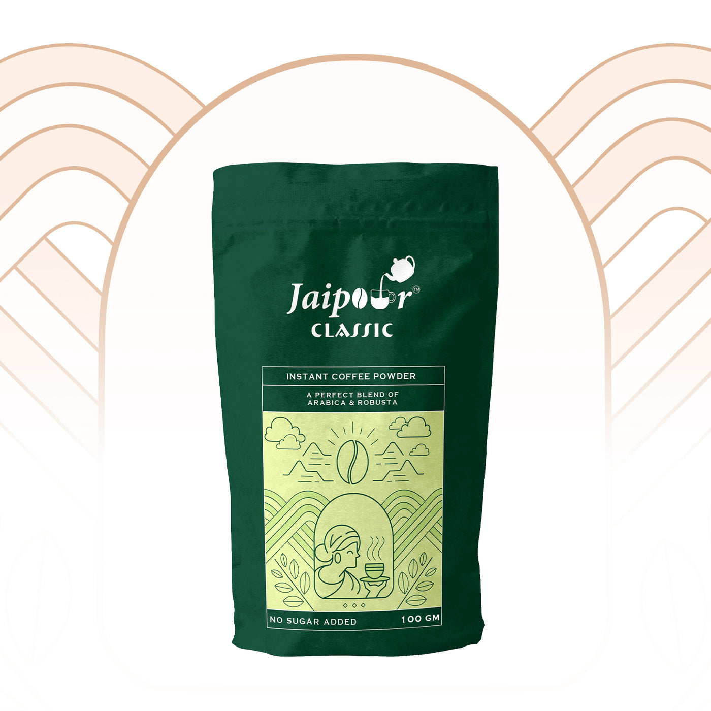 Jaipour Coffee Classic Instant Coffee Powder | 100gm Refill Pack
