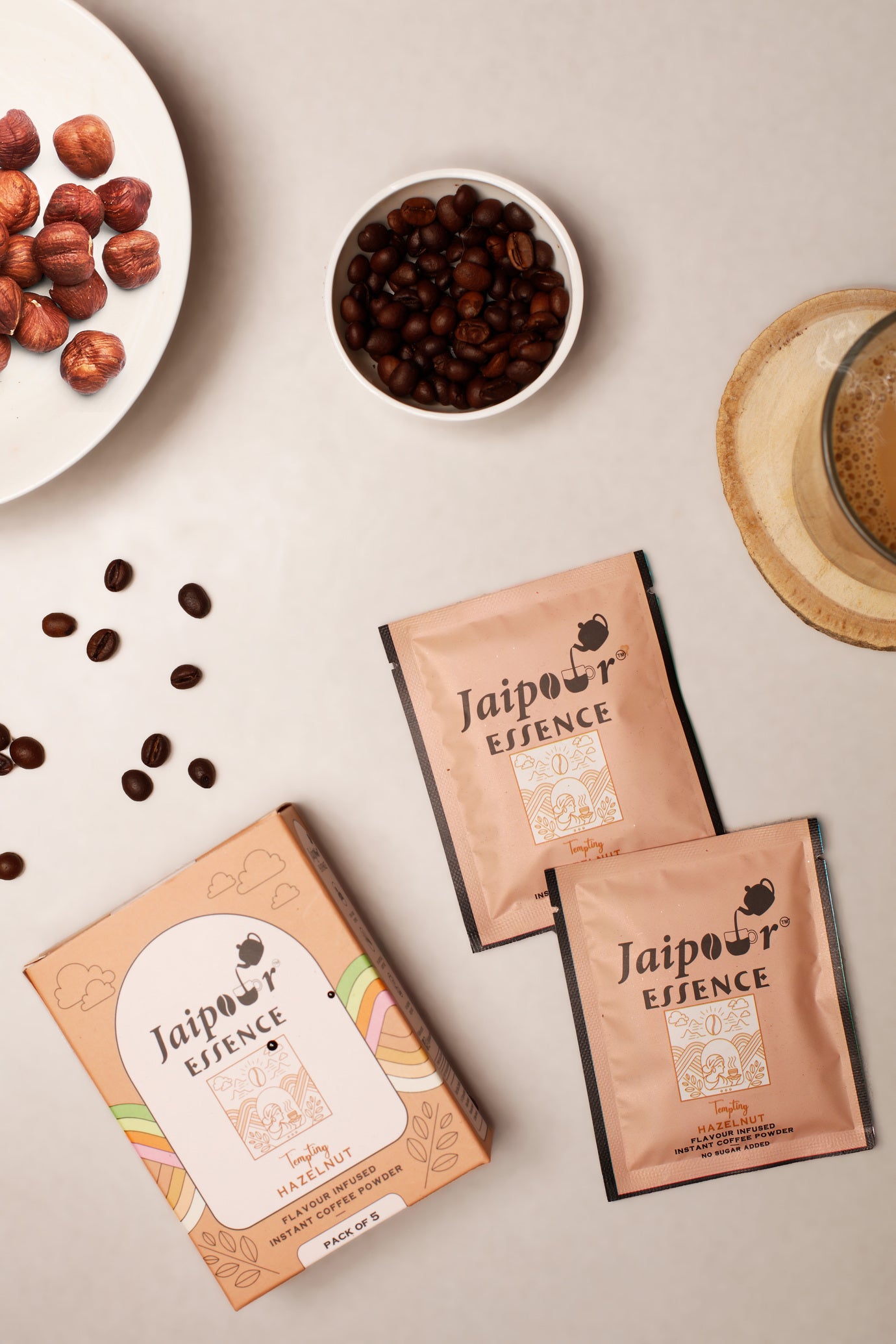 Hazelnut Flavoured Instant Coffee Powder | Pack Of 5 Sachet